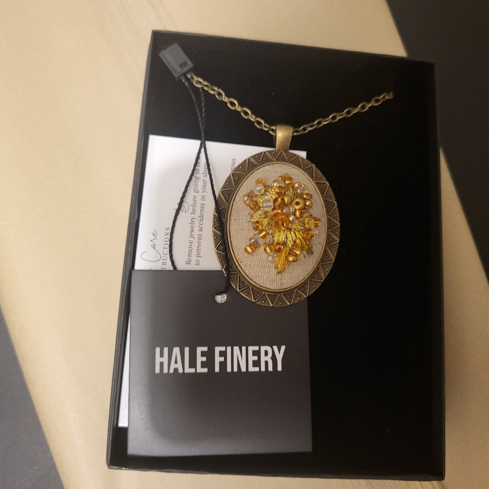 NO LONGER AVAILABLE Something Gold | Embroidery Couture Pendant